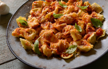 Ravioli with tomato sauce