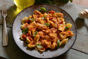 Ravioli with tomato sauce