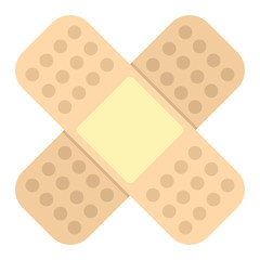 Medicine flat patch isolated on white background