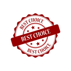 Obraz premium Best choice red stamp illustration