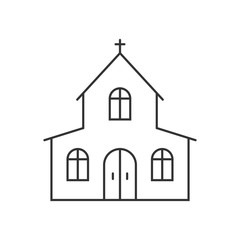Church line icon