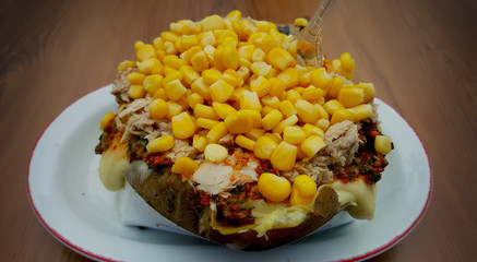Kumpir- traditional Turkish baked potato