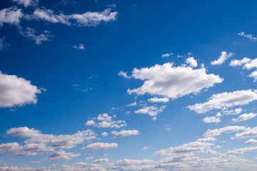 white clouds in the blue sky