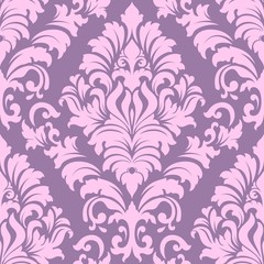 Vector damask seamless pattern element. Classical luxury old fashioned damask ornament, royal victorian seamless texture for wallpapers, textile, wrapping. Exquisite floral baroque template.