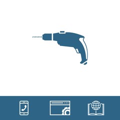 drill icon stock vector illustration flat design