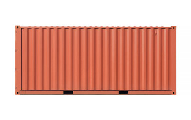 Cargo container on white background.