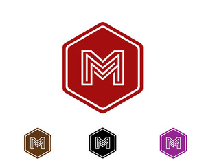 M Letter Logo Template : V22E