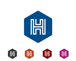 H Logo Template mobile : V24E