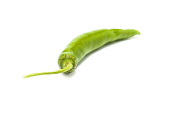 Green chili isolate on white background