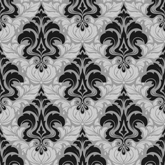 Vector damask seamless pattern background. Classical luxury old fashioned damask ornament, royal victorian seamless texture for wallpapers, textile, wrapping. Exquisite floral baroque template.