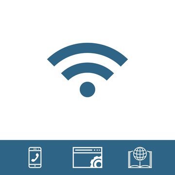 wifi icon stock vector illustration flat design