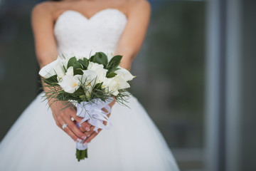 Bride with bouquet