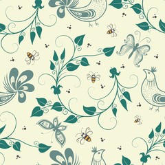 Vector flower seamless pattern element. Elegant texture for backgrounds. Classical luxury old fashioned floral ornament, seamless texture for wallpapers, textile, wrapping.