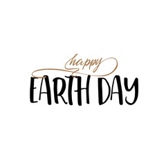 lettering and calligraphy modern - Earth day to you. Sticker, stamp, logo - hand made