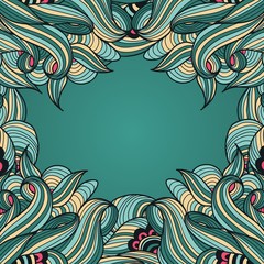 Wedding invitation and announcement card with floral background artwork. Elegant ornate floral background. Floral background and elegant flower elements. Design template.