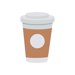 Takeaway Coffee Cup with Lid Graphic Modern Icon