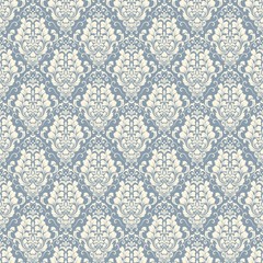 Vector damask seamless pattern background. Classical luxury old fashioned damask ornament, royal victorian seamless texture for wallpapers, textile, wrapping. Exquisite floral baroque template.
