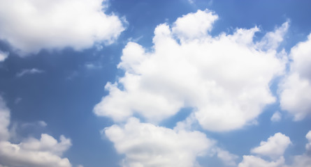 Naklejka na ściany i meble Panorama view of blue sky and clouds.