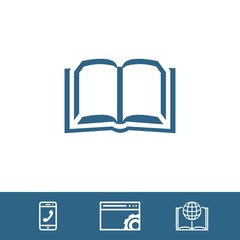 book icon stock vector illustration flat design