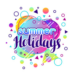 Summer holidays. Abstract illustration in vibrant color