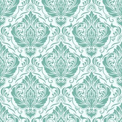 Vector damask seamless pattern background. Classical luxury old fashioned damask ornament, royal victorian seamless texture for wallpapers, textile, wrapping. Exquisite floral baroque template.