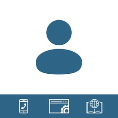 Man icon stock vector illustration flat design