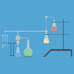 laboratory chemistry flat