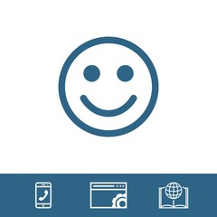 Smile icon stock vector illustration flat design