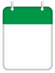 Kalenderblatt, freigestellt 