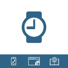 wristwatch icon  stock vector illustration flat design