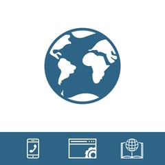 Earth icon stock vector illustration flat design