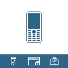 Mobile phone icon stock vector illustration flat design