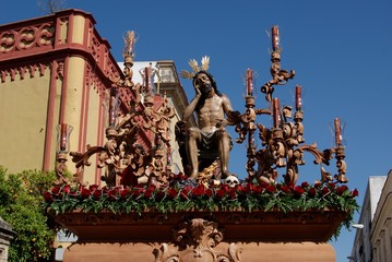 Fototapeta premium Traditional procession on holy week in Jerez, Spain. 