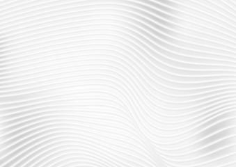 Abstract grey white wavy lines vector background