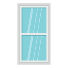Flat architecture window icon isolated on white background