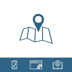 navigation icon stock vector illustration flat design