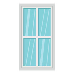 Flat architecture window icon isolated on white background