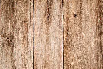 Fototapeta premium Light wooden table texture free space. Close up of shabby wooden background with vertical position of planks, grungy rustic backdrop