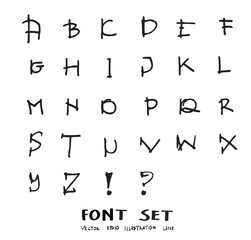 Hand drawn alphabet letters Vector eps10