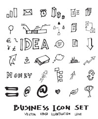 Business doodles sketch vector ink eps10