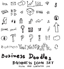 Business doodles sketch vector ink eps10