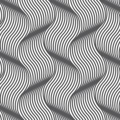 geometric waves pattern. Endless stylish texture. Ripple background. pattern is on swatch panel