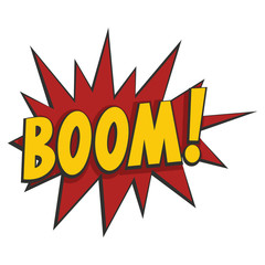 Comic cartoon booble cloud speech isolated on white background