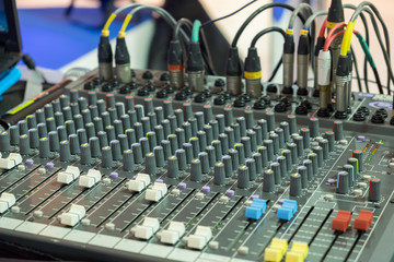 Sound music mixer control panel, Audio Mixing Board