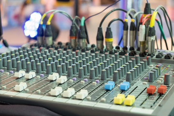 Sound music mixer control panel, Audio Mixing Board