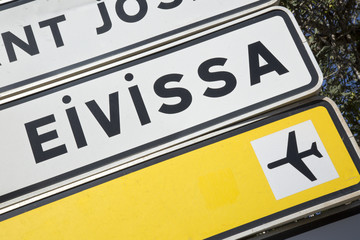 Road Traffic Direction Sign, Ibiza