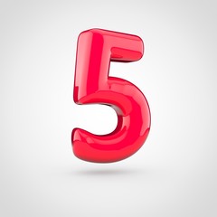 Glossy pink paint number 5