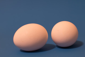 Eggs on a Blue Background 