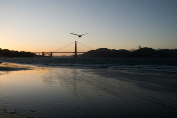 Atardecer sobre el Golden Gate