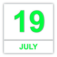 July 19. Day on the calendar.